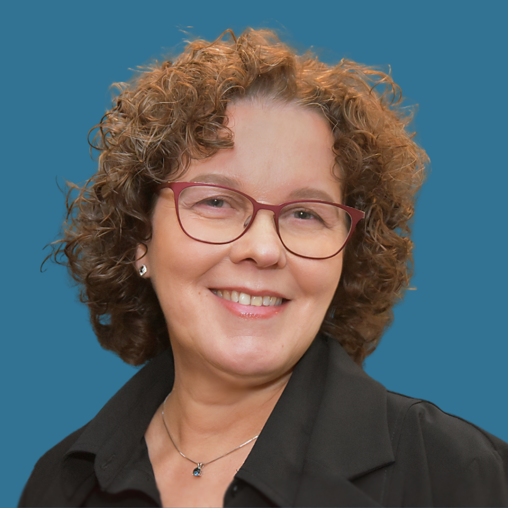 Foto Marcia met blauwe achtergrond